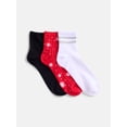 thumbnail image 1 of No Boundaries Women's Ankle Socks, 3-Pack, Size 4-10, 1 of 3