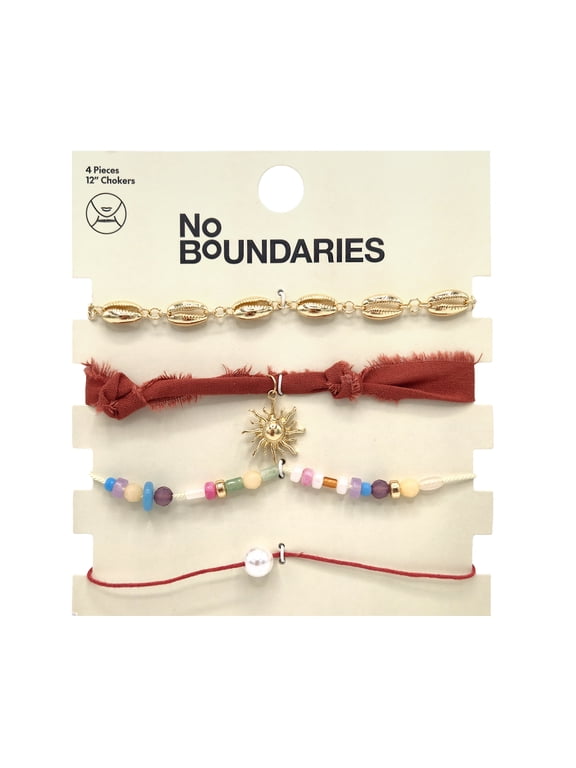 Women's Assorted Gold Tone Chokers, 4 Pack