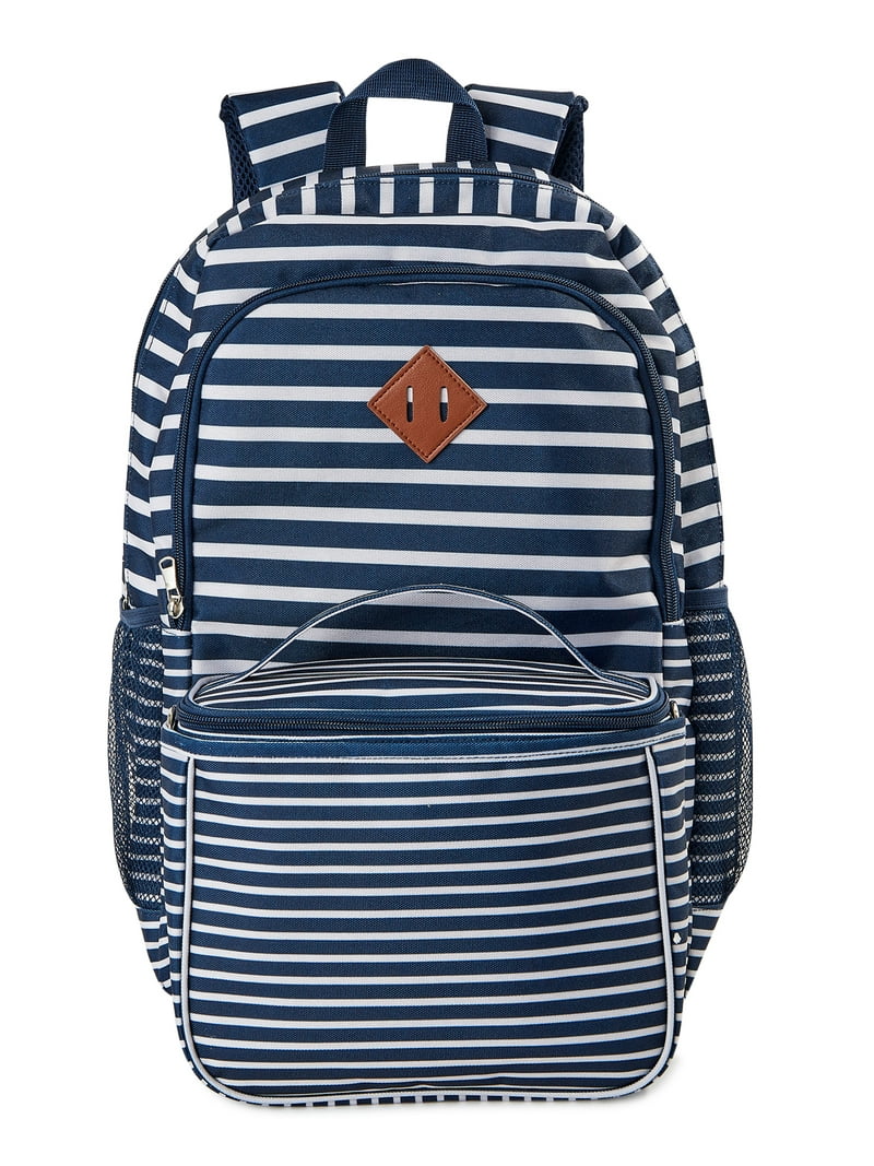 No Boundaries Women's Backpack Duo with Square Lunchbox Navy