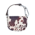 thumbnail image 1 of No Boundaries Women's Bag Charm, Brown Cow Mini Bag, 1 of 2