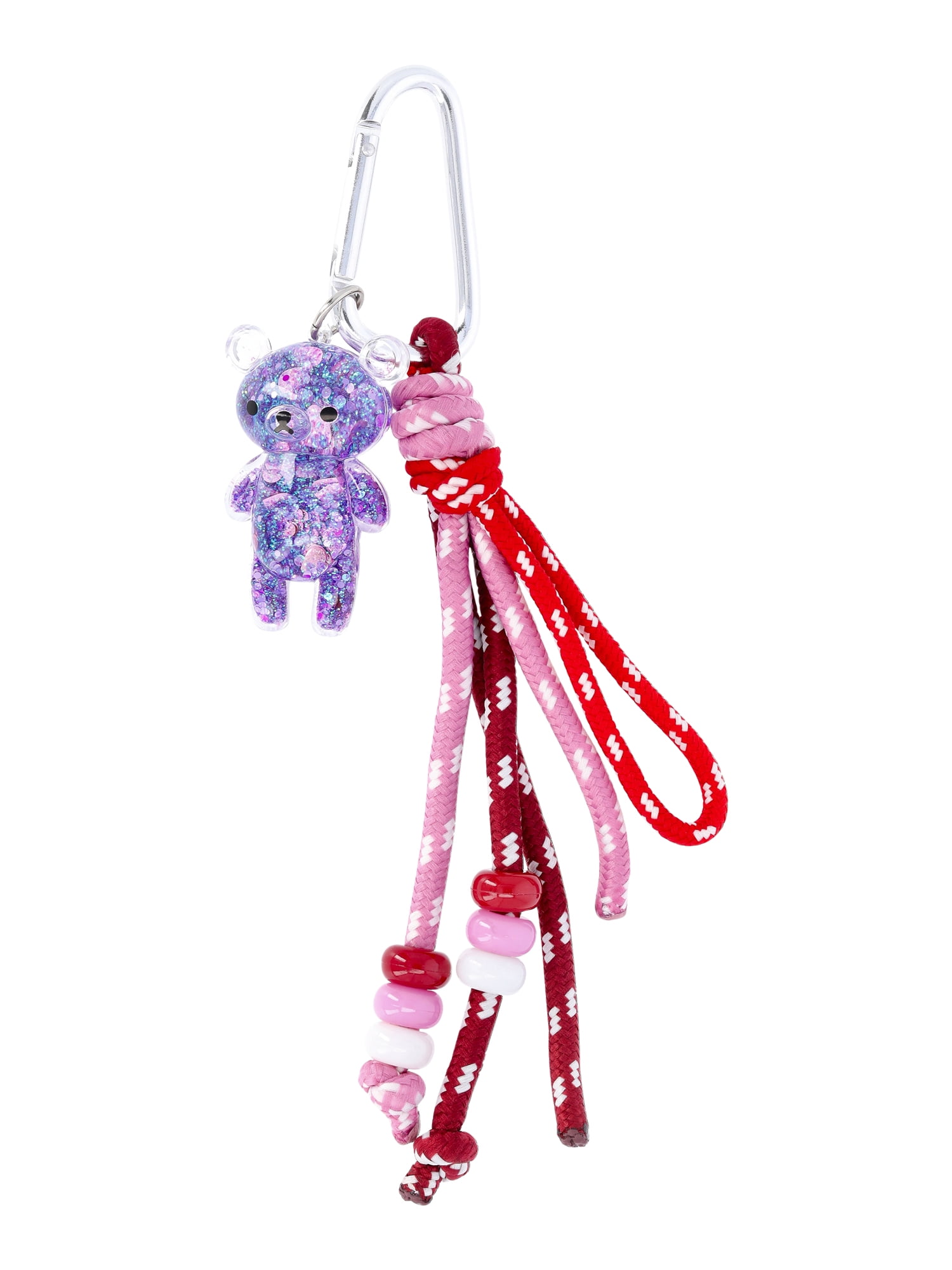 No Boundaries Women's Hands Free Bag Charm, Burgundy Bungee