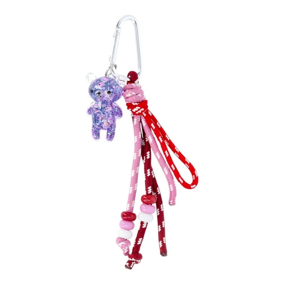 No Boundaries Women's Hands Free Bag Charm, Burgundy Bungee
