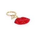 thumbnail image 1 of No Boundaries Women's Bag Charm, Red Glittering Lips, 1 of 3