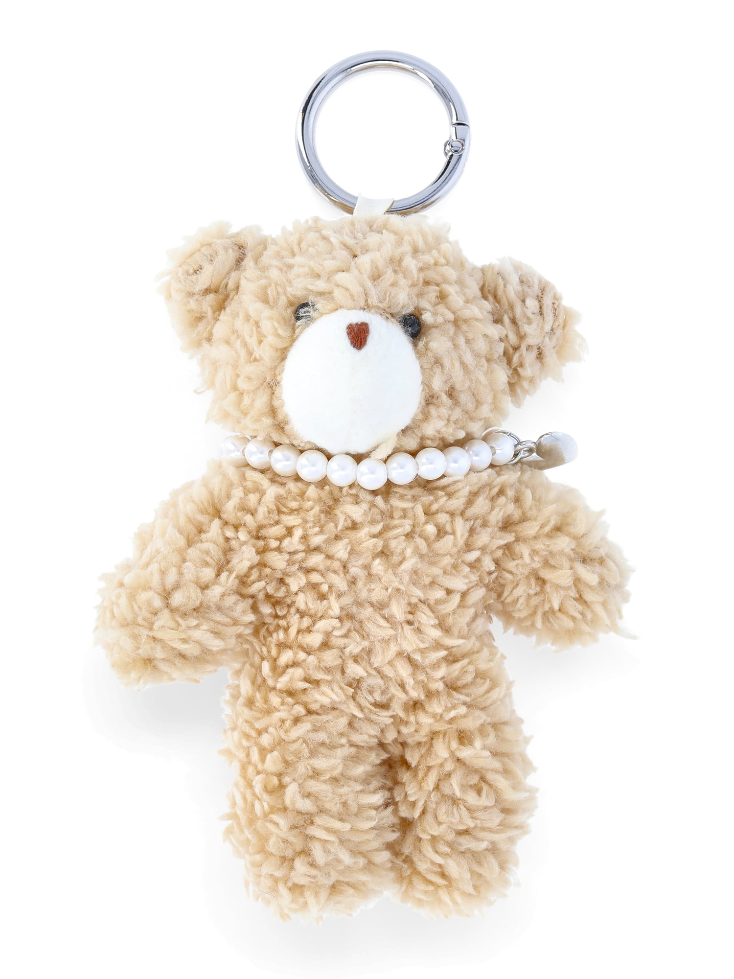 No Boundaries Women's Bag Charm, Tan Stuffed Bear - Walmart.com