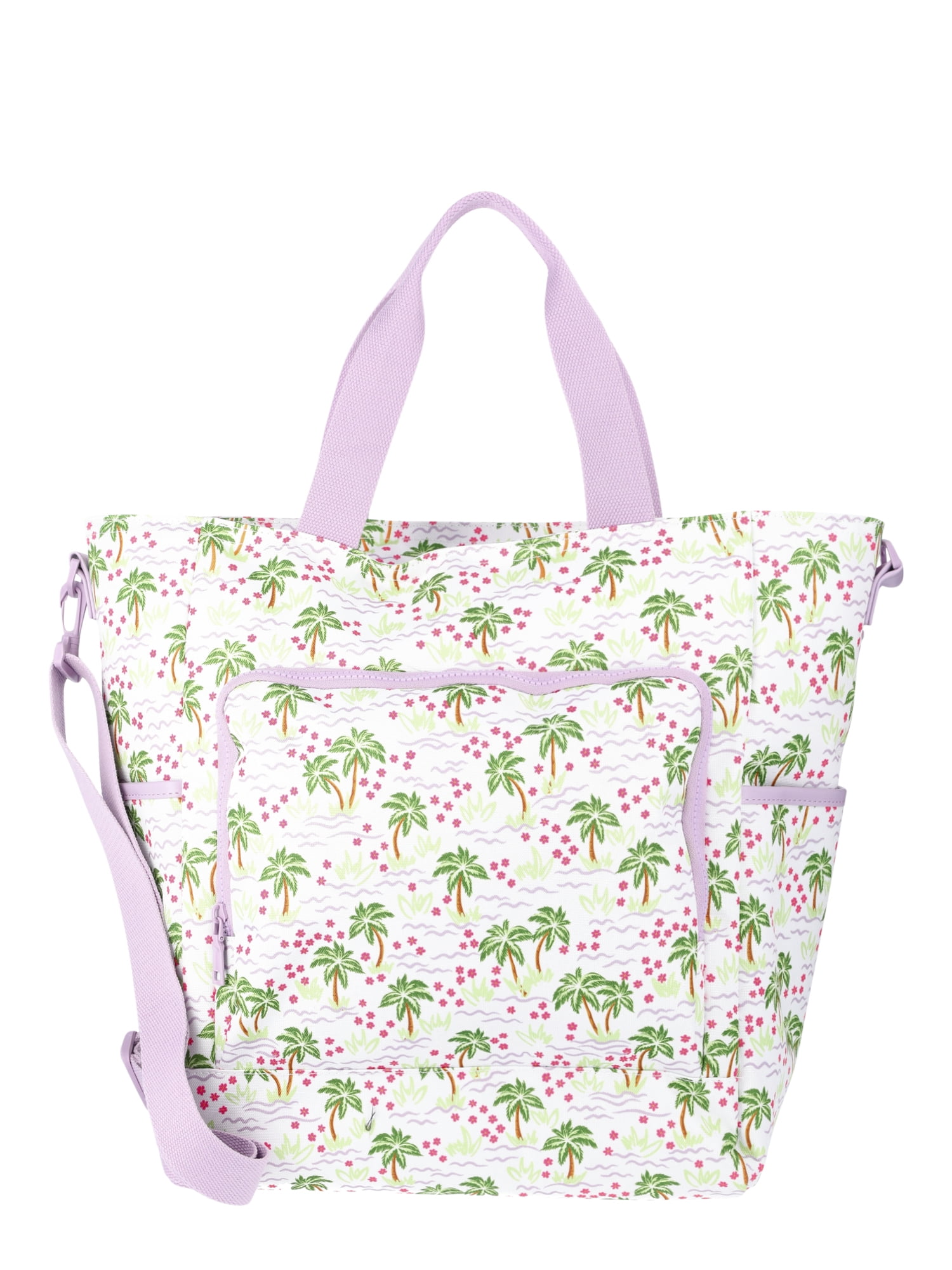 No Boundaries Beach Cooler Tote Bag, White Palm, Women’s