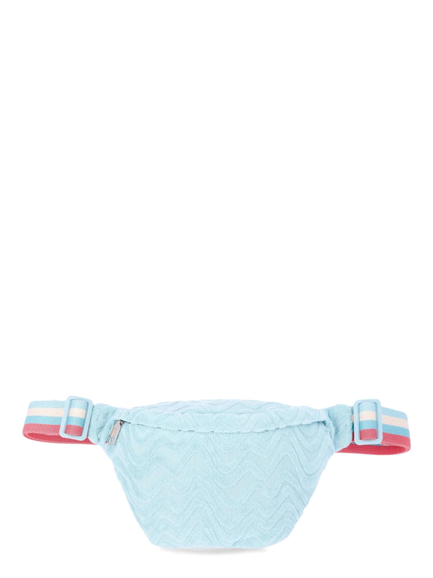 No Boundaries Women's Beach Terry Cloth Fanny Pack, Teal Wave