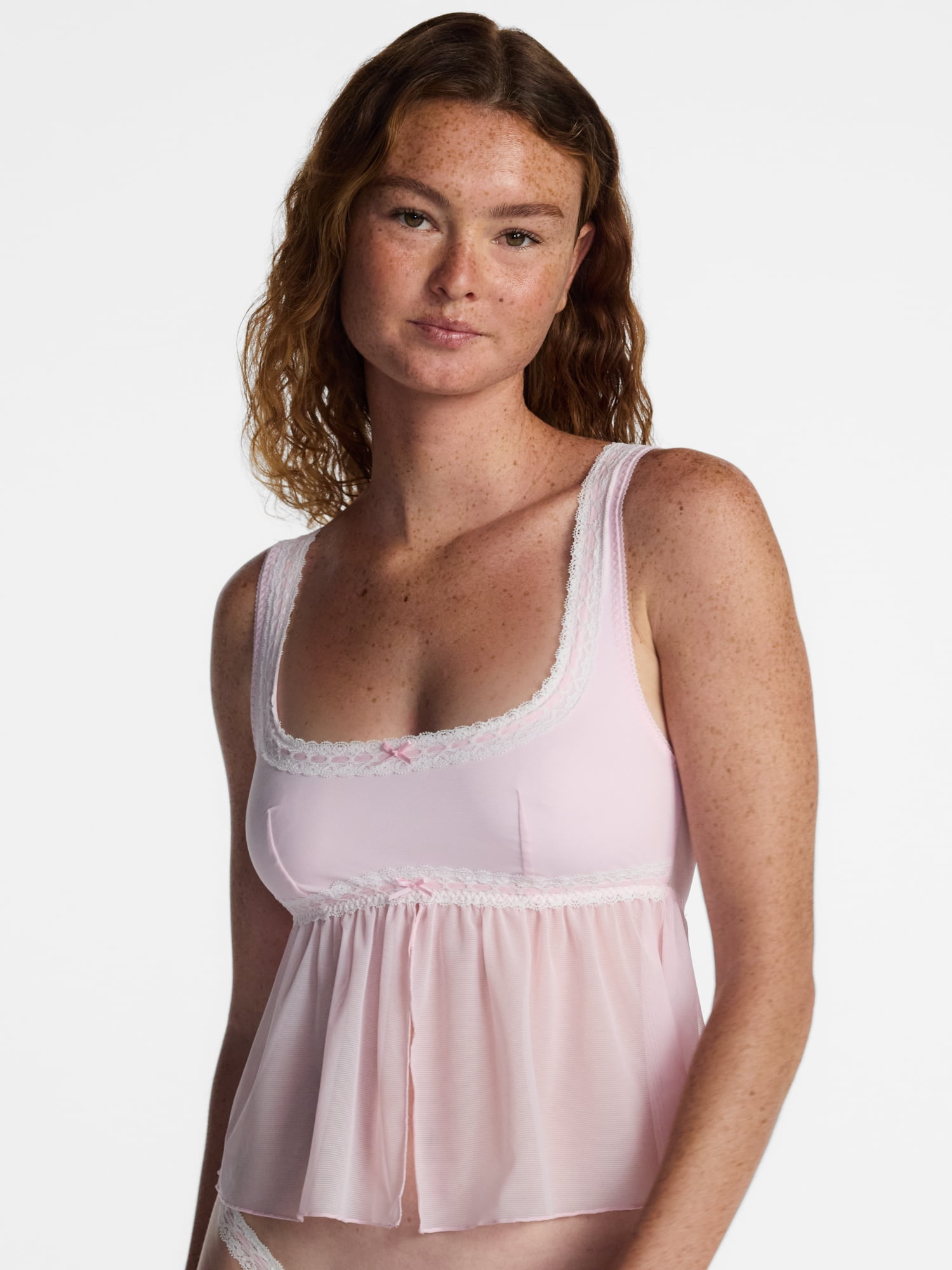 No Boundaries Beaded Lace Flyaway Top, Women's XS-3XL