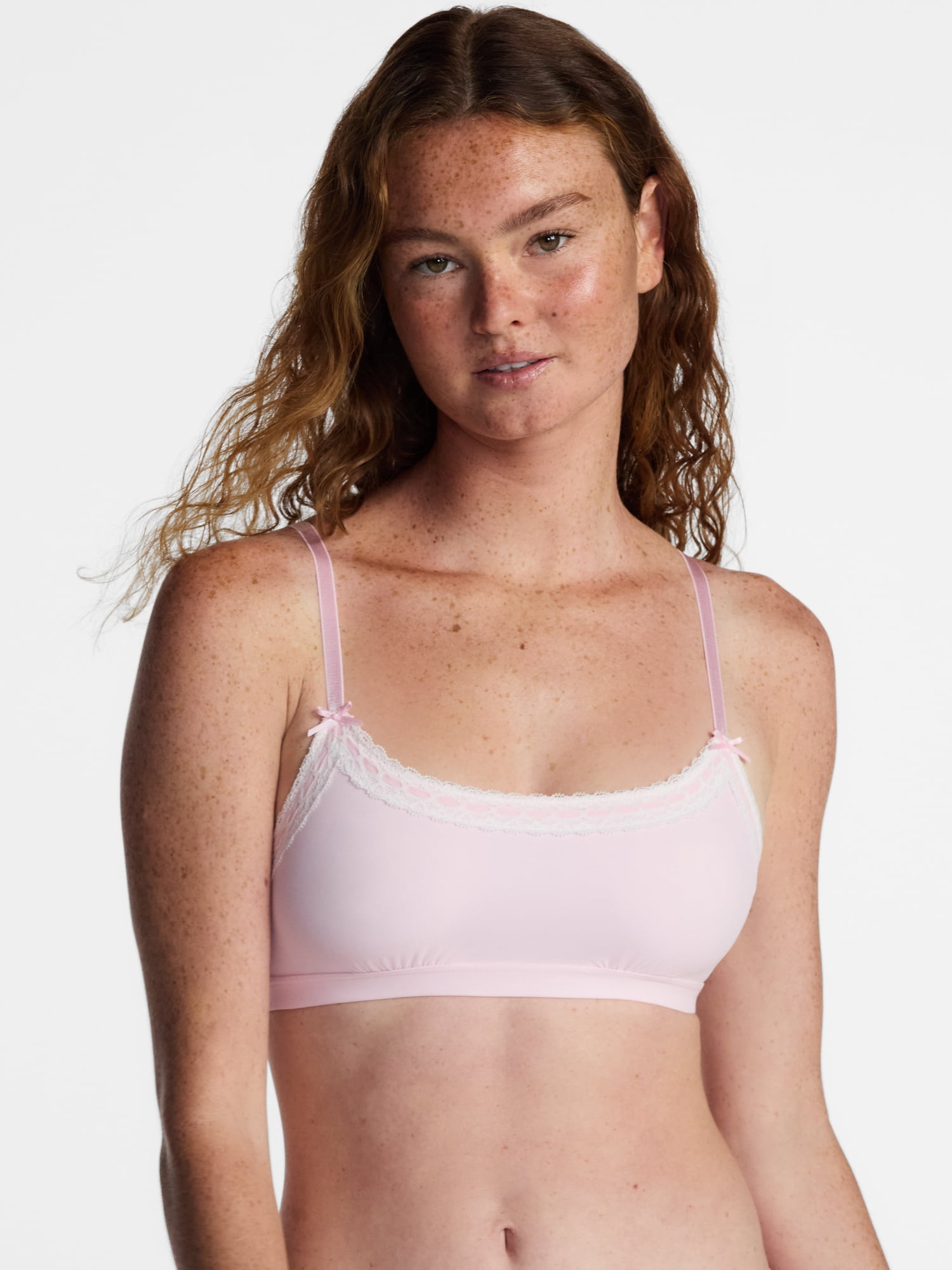 No Boundaries Beaded Lace Scoop Bralette, Women's XS-3XL