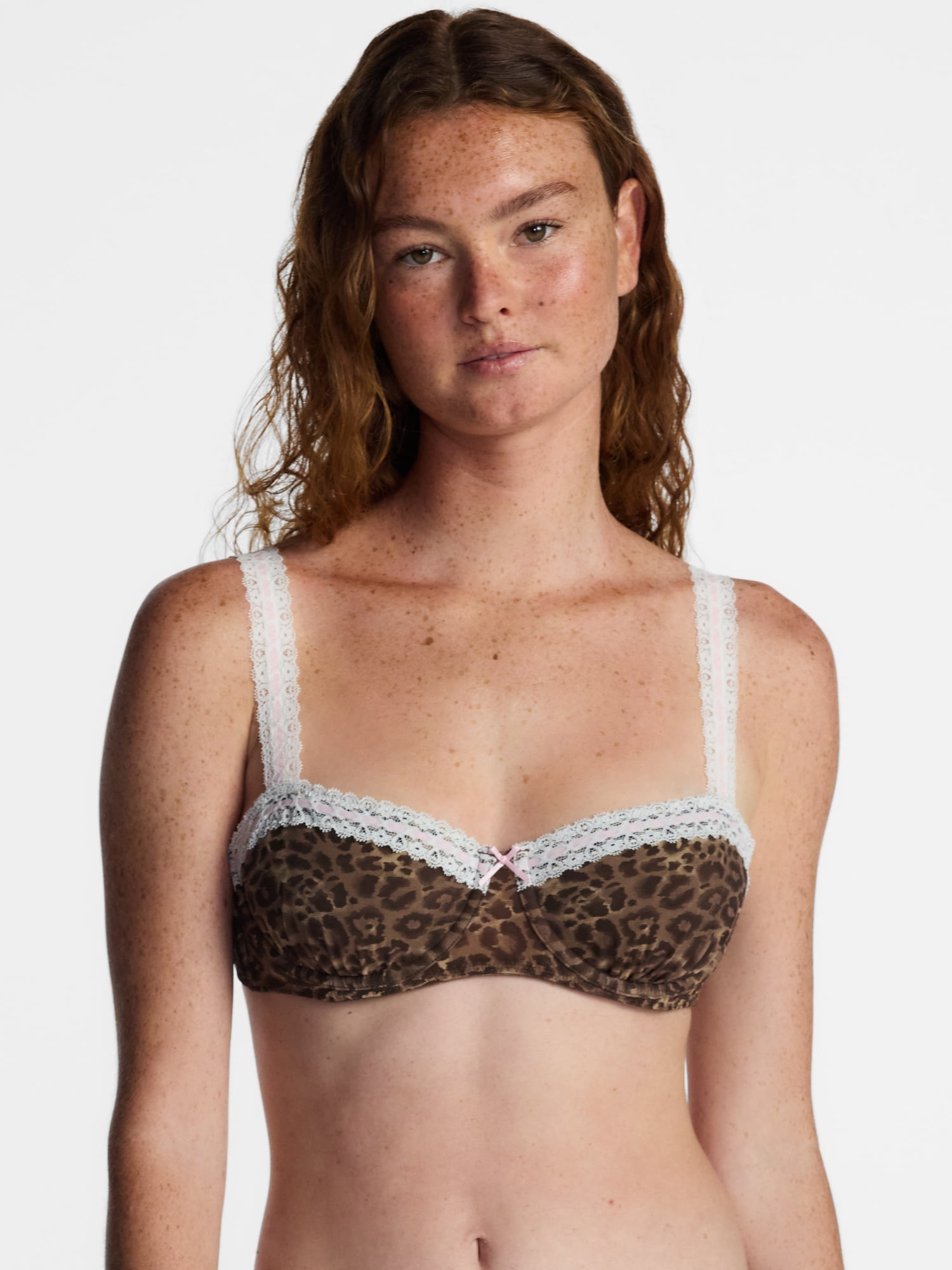 No Boundaries Beaded Lace Underwire Balconette, Women's 34A-4DD