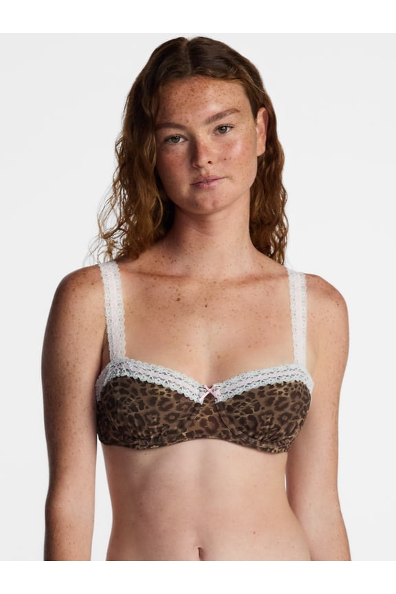 Beaded Lace Underwire Balconette, Women's 34A-4DD