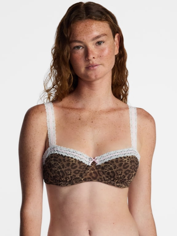 Beaded Lace Underwire Balconette, Women's 34A-4DD