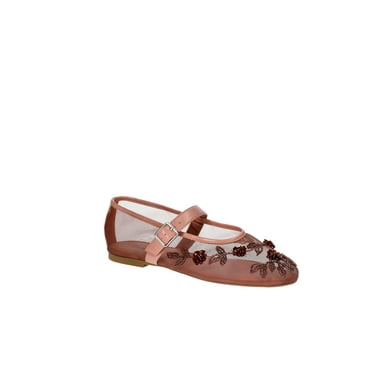 No Boundaries Women's Beaded Mesh Mary Jane Flats