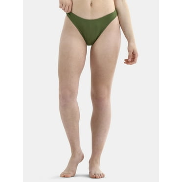 No Boundaries Ribbed Cheeky Bikini Bottoms, Women’s