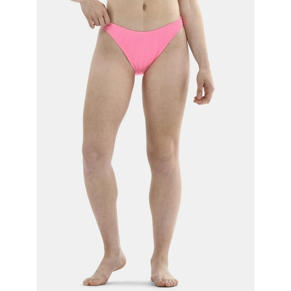 No Boundaries Ribbed Cheeky Bikini Bottoms, Women’s