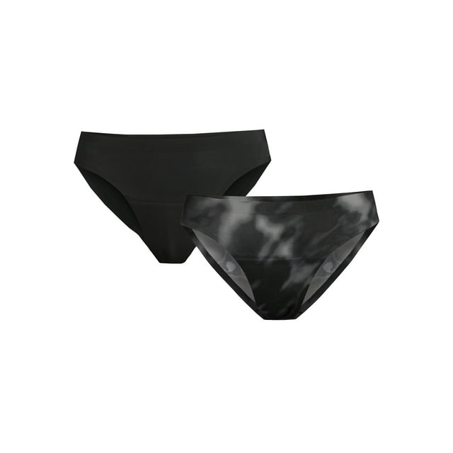 No Boundaries Women's Bikini Period Panties, Super Absorbency, 2Pack