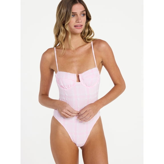 No Boundaries Underwire One-Piece Swimsuit, Women's XXS-XXL