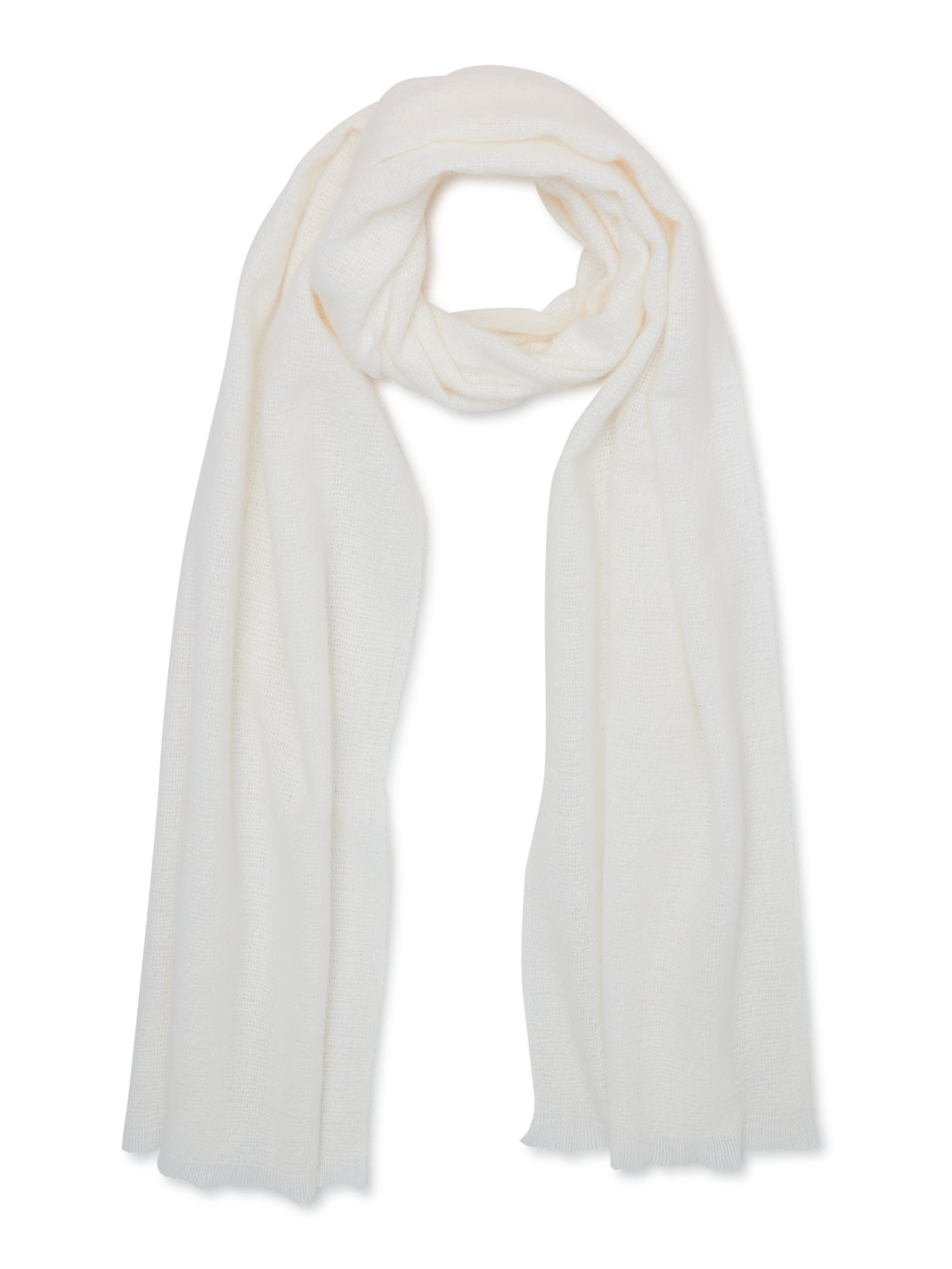 No Boundaries Women's Blanket Wrap Scarf Winter White - Walmart.com