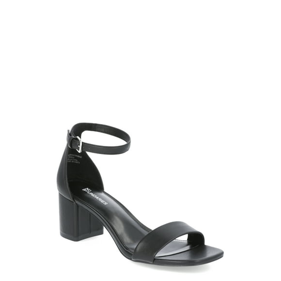 No Boundaries Women's Block Heel Sandals, Wide-Width Available