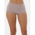thumbnail image 1 of No Boundaries Body Base Boyshort Panties with Lace, Women's, 1 of 4