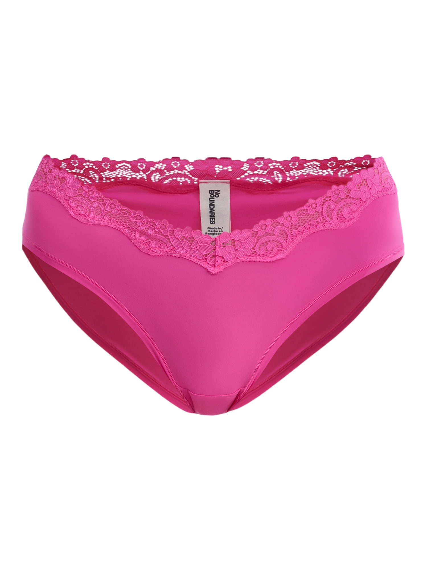 No Boundaries Body Base Hipster Panties with Lace, Women's