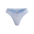 thumbnail image 1 of No Boundaries Women's Body Base Low Rise Thong with Lace Panty, Sizes XS to XXXL, 1 of 2