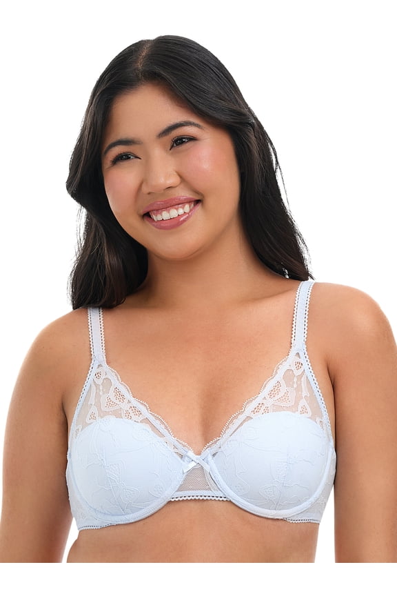 Bow Lace Half Cup Bra, Women's 34B-40DD