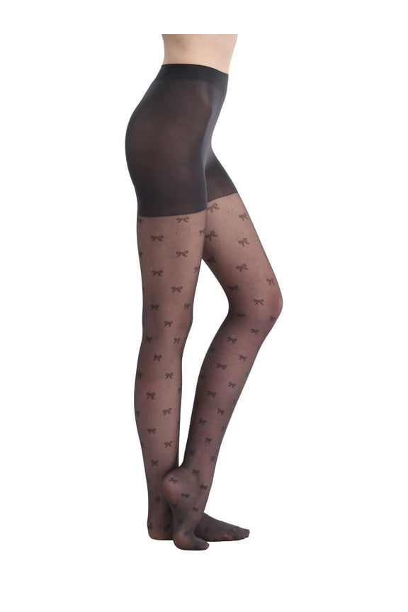 Bows Pattern Sheer Tights for Women, Sizes S-3XL