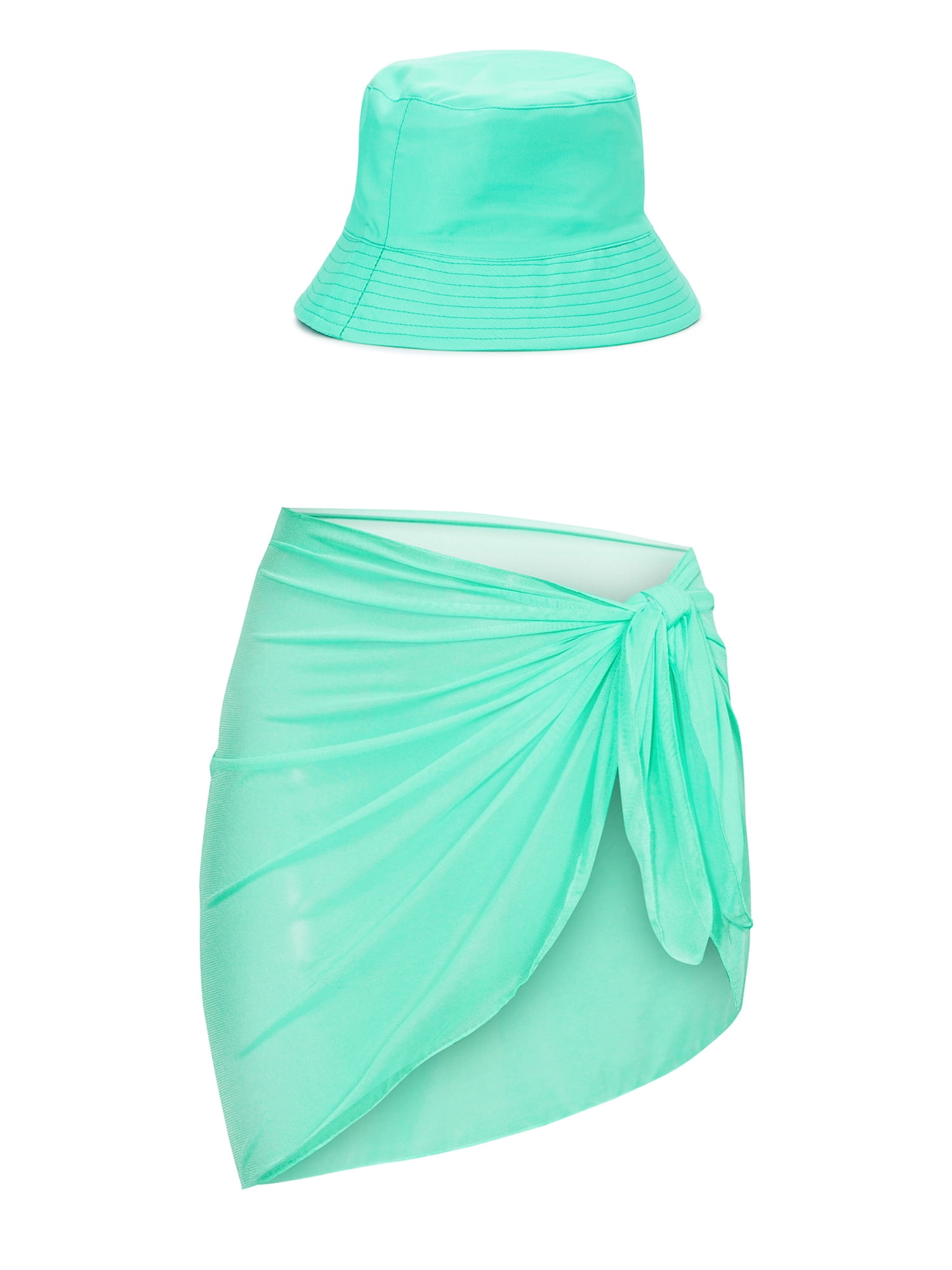 No Boundaries Women's Bucket Hat and Sarong Set, 2Piece