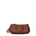 thumbnail image 1 of No Boundaries Women's Buckle-Detailed Saddle Mini Bag Cognac, 1 of 6