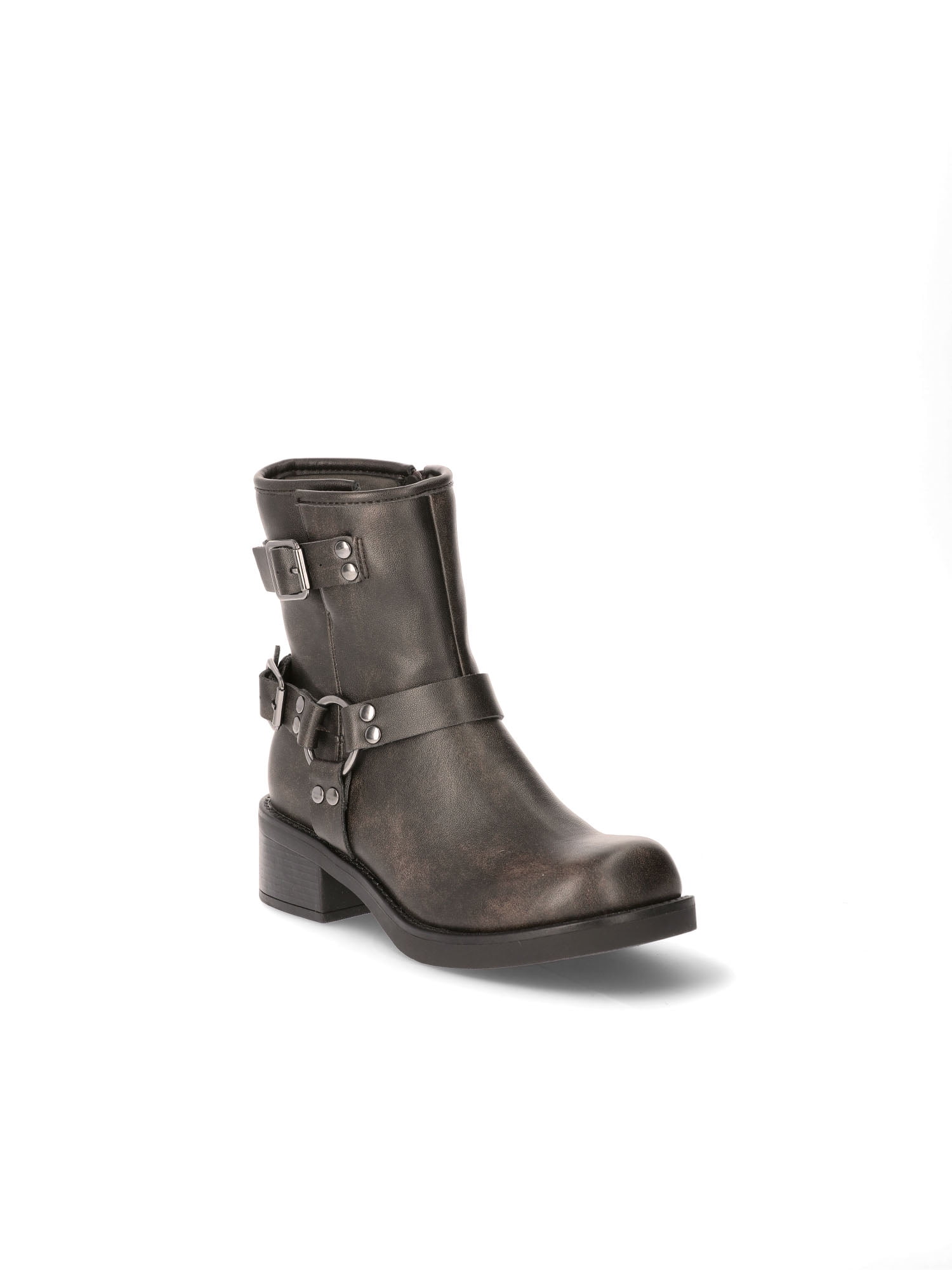 No Boundaries Women's Buckle Moto Boots