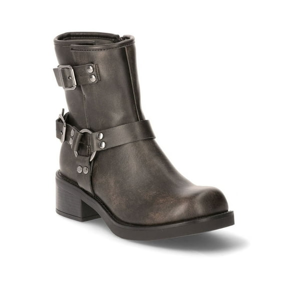 No Boundaries Women's Buckle Moto Boots