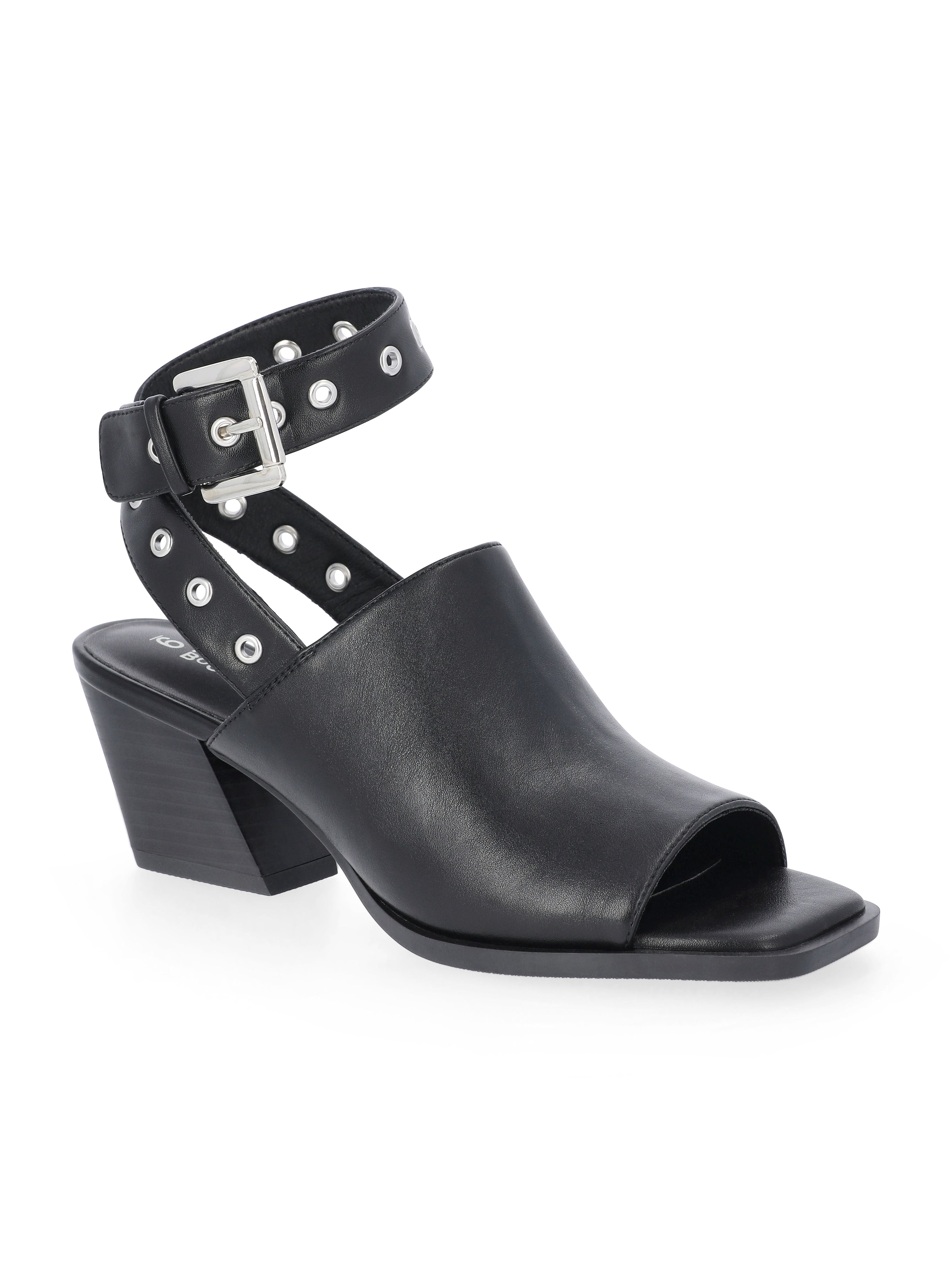 No Boundaries Women's Buckle Sandal Block Heels