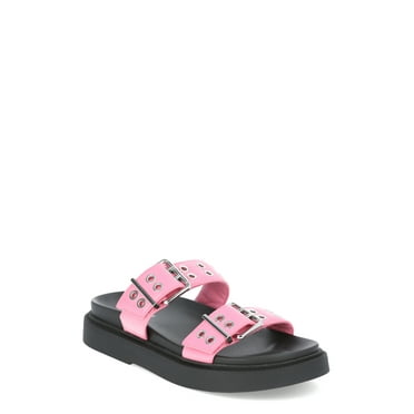 No Boundaries Women's Buckle Slide Sandals
