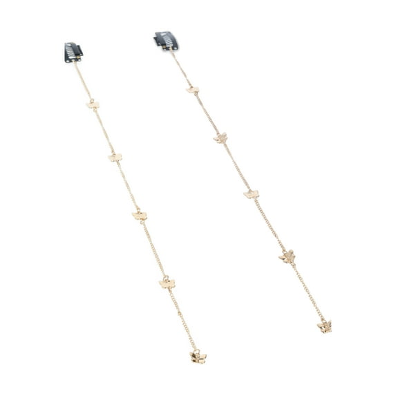 No Boundaries Women’s Butterfly Hair Charms, 2-Pack, Gold-Tone