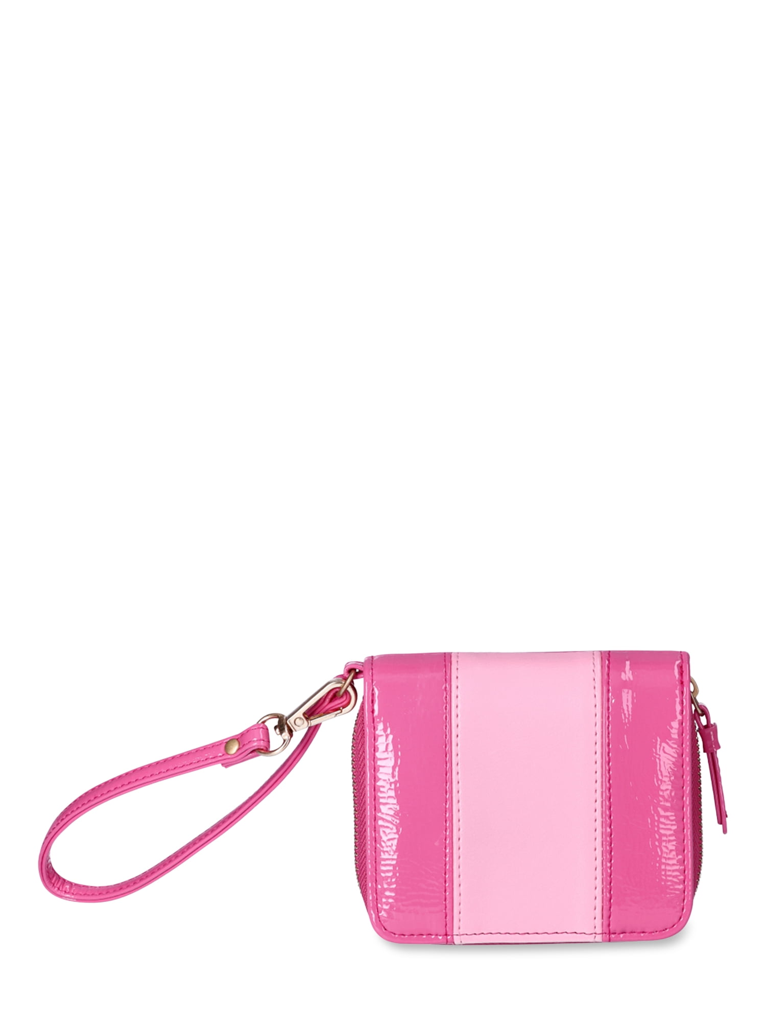 No Boundaries Women's Camilla Zip Around Wallet, Bright Flamingo and