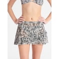 thumbnail image 1 of No Boundaries Camo Ruffle Layered Skirt Swim Coverup, Women's XXS-XXL, 1 of 5