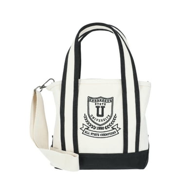 No Boundaries Women's Canvas Mini Tote, Black, Women’s