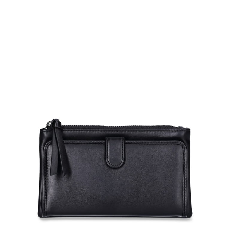☆LEMASQUE☆ Dow Soft Women's Leather Card Wallet Black L083 No Boundaries Women's Casual Card Wallet, Black - Walmart.com