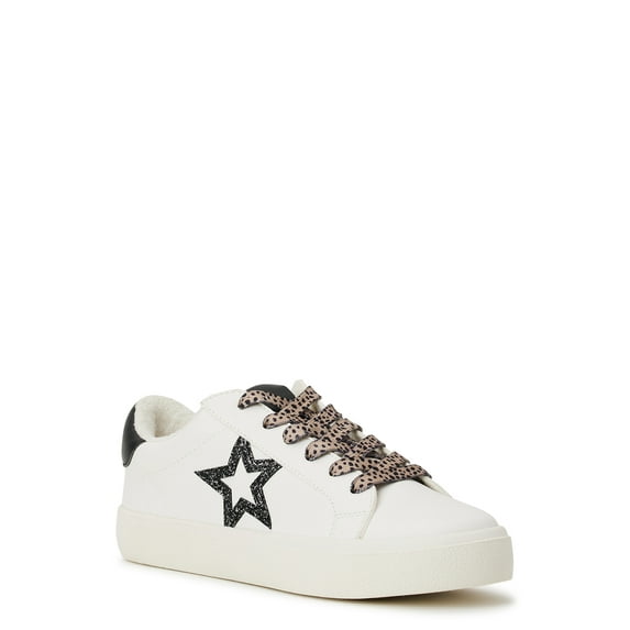 No Boundaries Women's Casual Low Star Sneakers