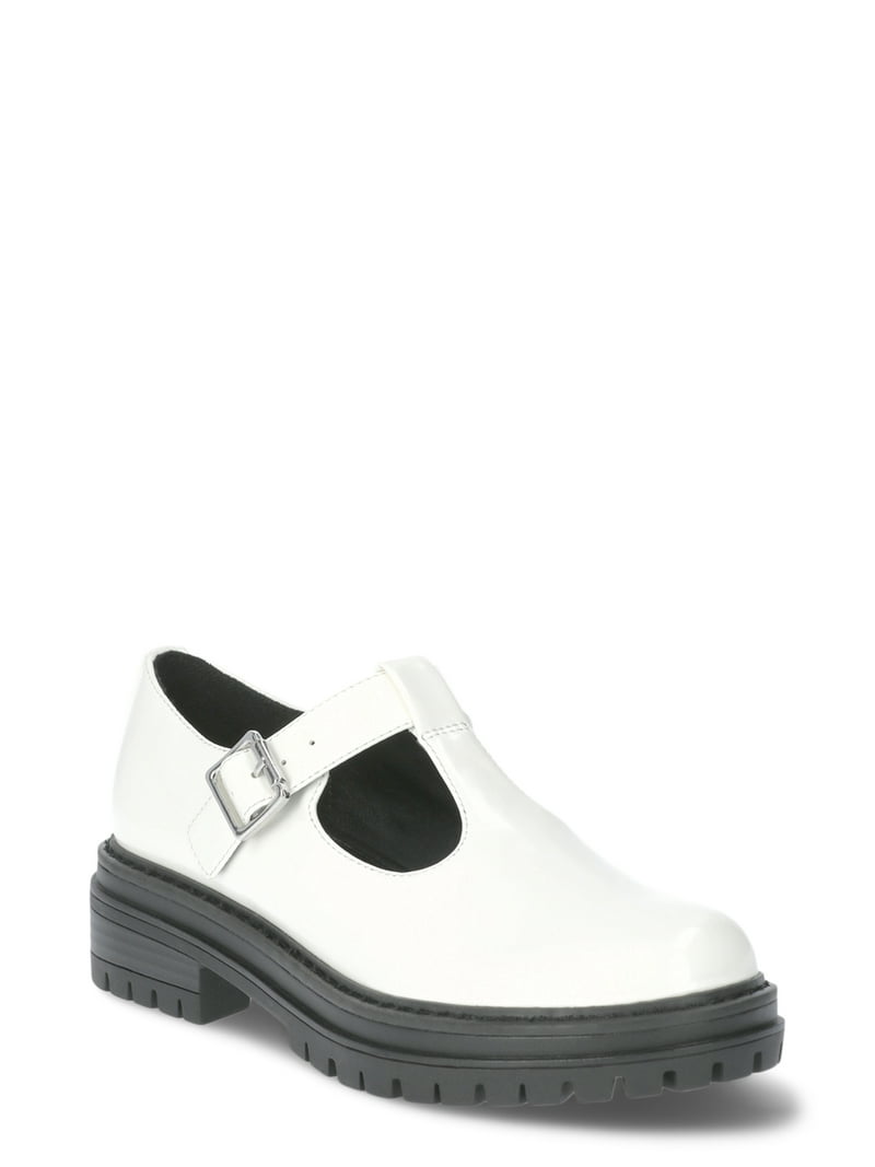 No Boundaries T-Strap Mary Jane Shoes, Women's - Walmart.com