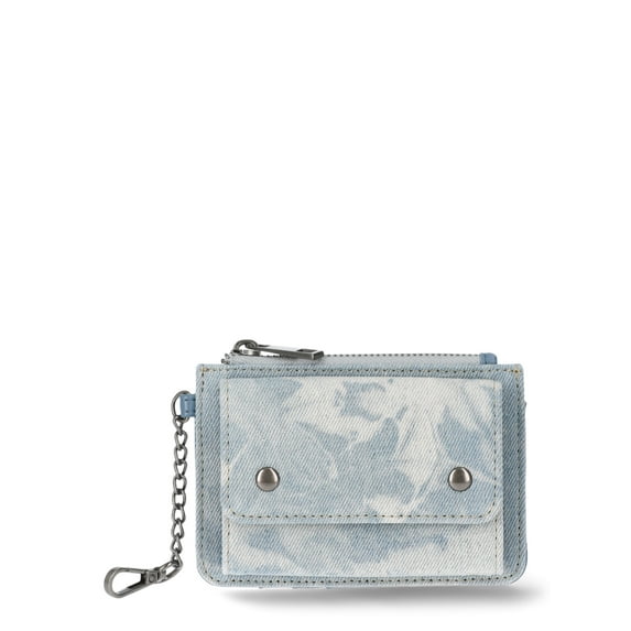 No Boundaries Women's Coin Holder Wallet, Denim Blue