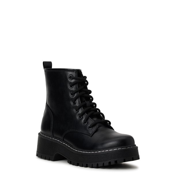 No Boundaries Women's Combat Boots, Sizes 611 & Wide Width