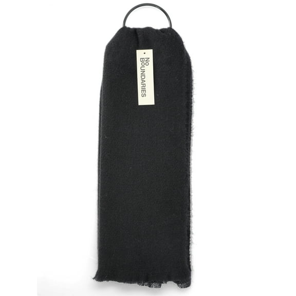 No Boundaries Women's Coordinating Blanket Scarf, One Size, Black Soot