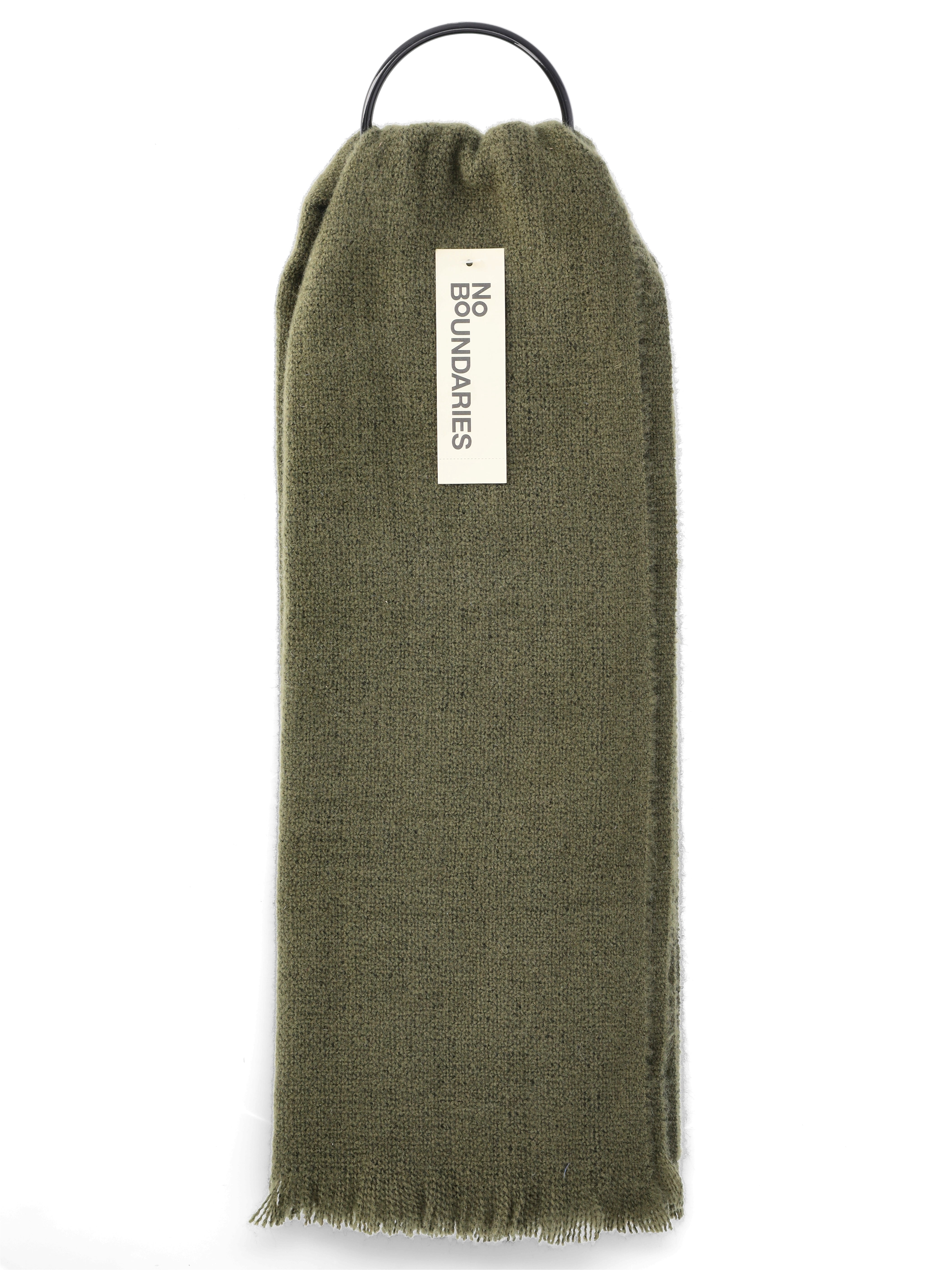 No Boundaries Women's Coordinating Blanket Scarf, One Size, Darkest Olive