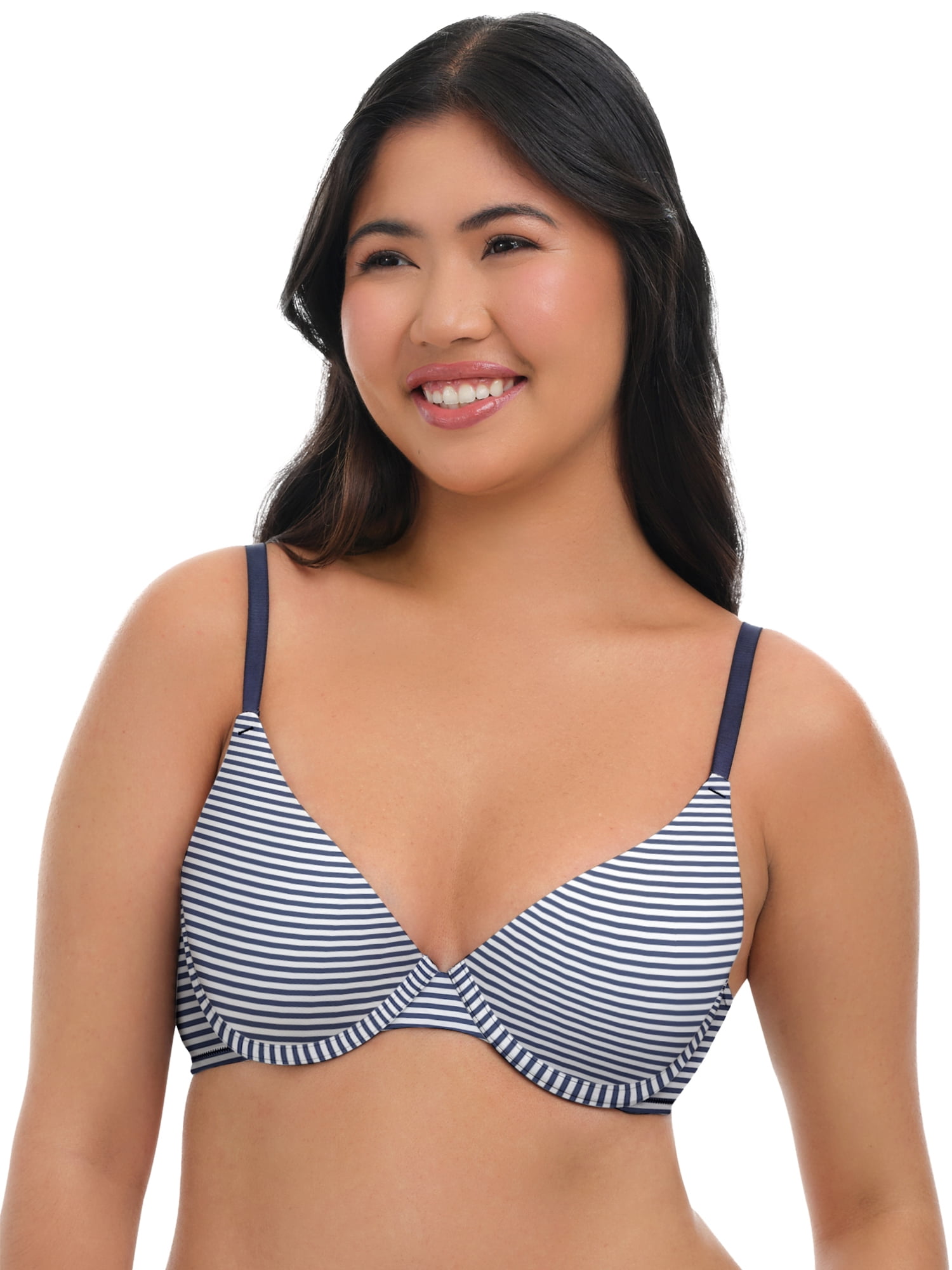 No Boundaries Cotton Blend Lightly Lined T-Shirt Bra, Women's 34A-40C
