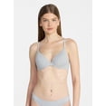 thumbnail image 1 of No Boundaries Cotton Blend Lightly Lined T-Shirt Bra, Women's 34A-40C, 1 of 6