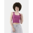 thumbnail image 1 of No Boundaries Cotton Stretch Ribbed Cropped Tank Top, Women's XS-3XL, 1 of 4