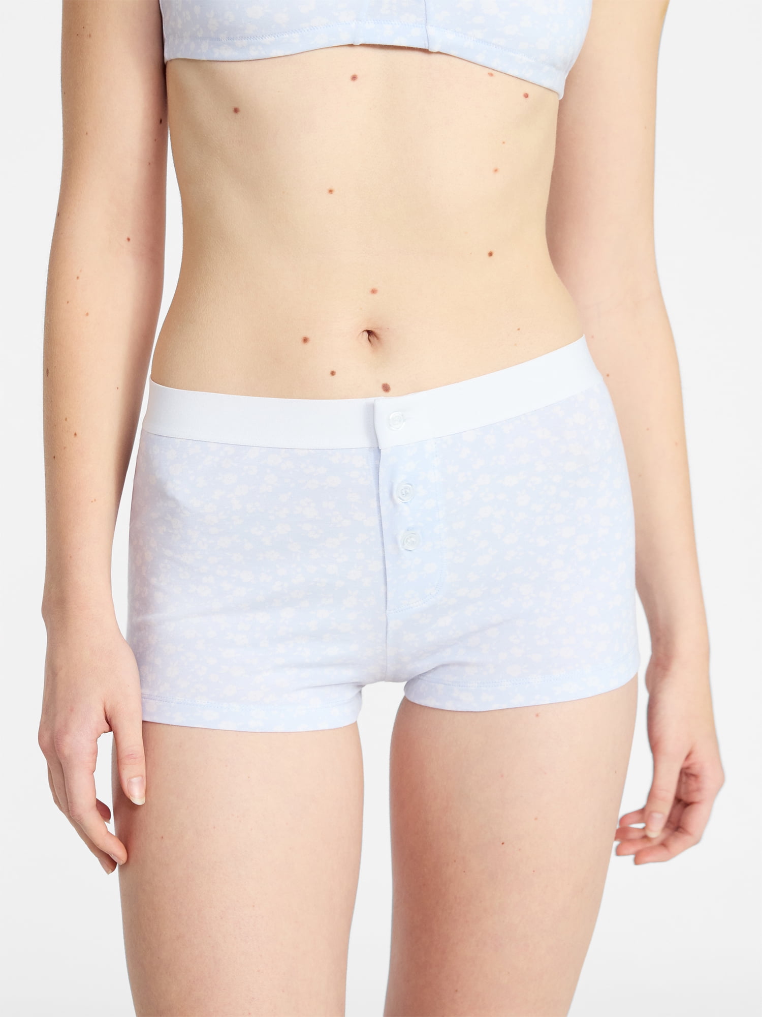 No Boundaries Women's Cotton Jersey Boyshort Panties, Sizes XS-XXXL