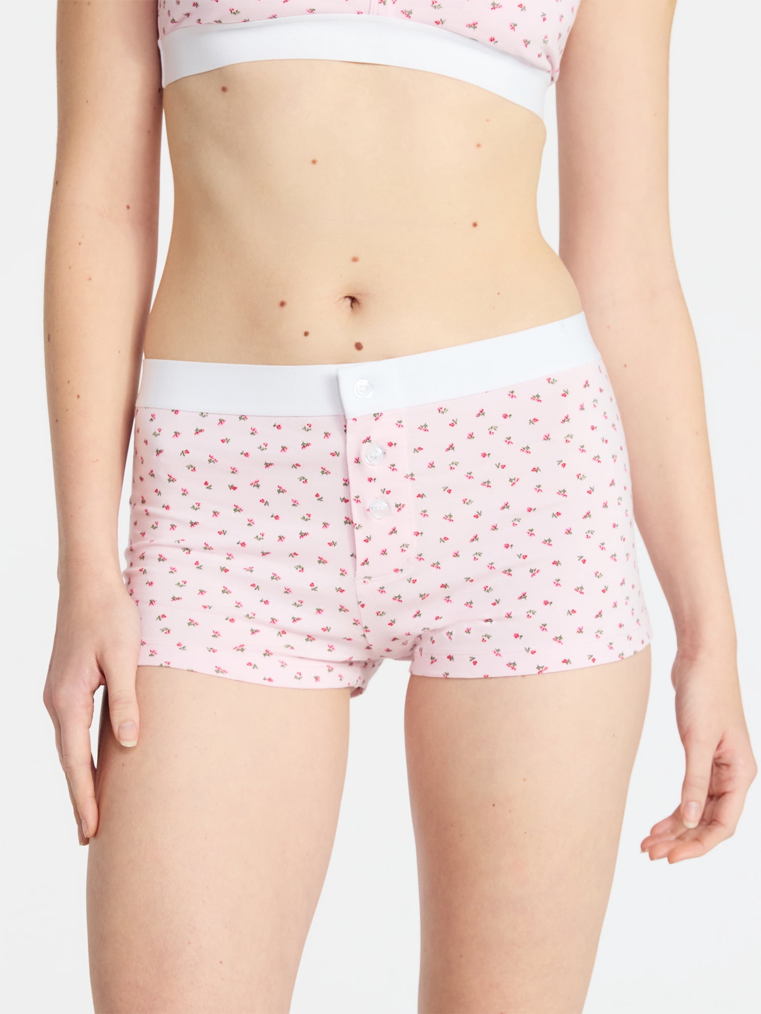 No Boundaries Women's Cotton Jersey Boyshort Panties, Sizes XS-XXXL