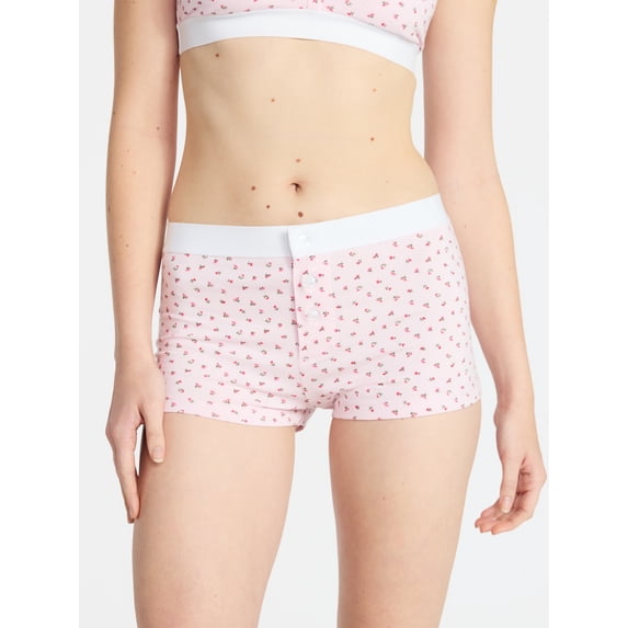 No Boundaries Women's Cotton Jersey Boyshort Panties, Sizes XS-XXXL